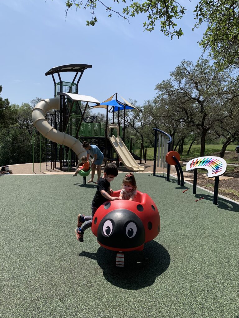 Balcones District Park ladybug and playscape