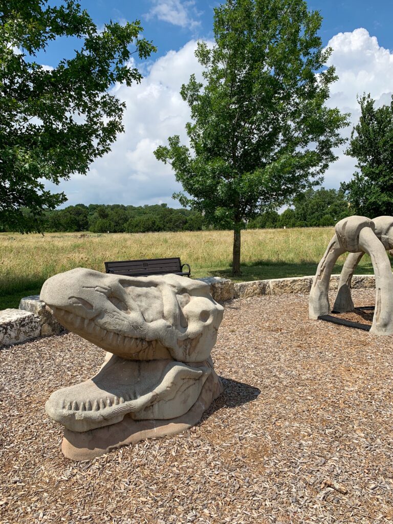 Dinosaur structure at Champion Park