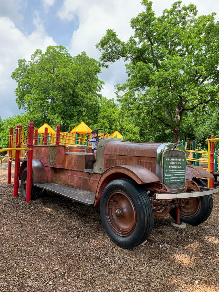 Fire truck playground at Zilker Park