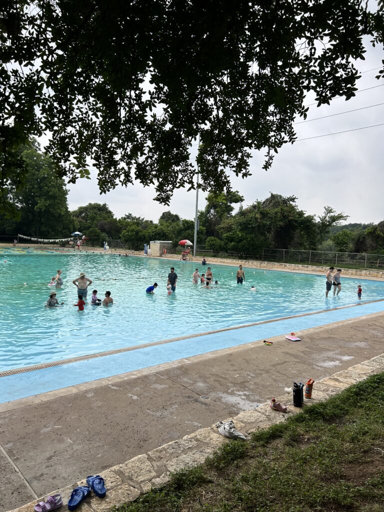 View of the shallow end of Deep Eddy Pool