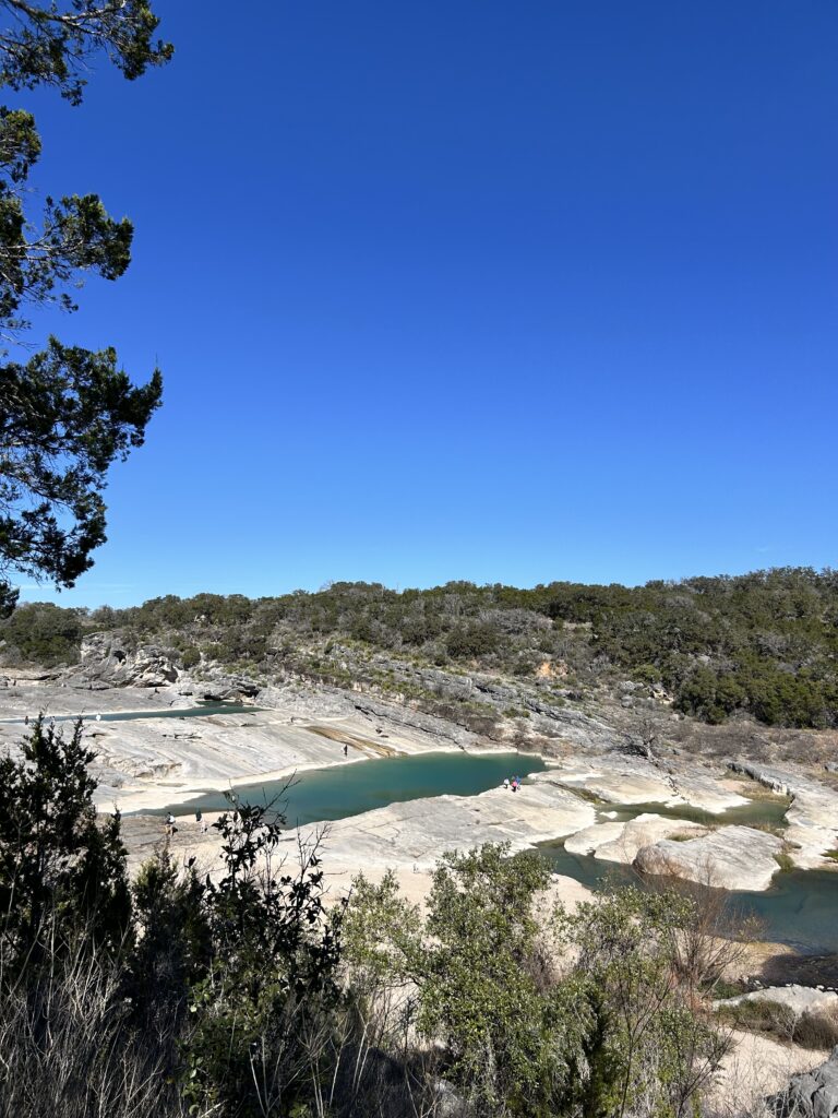 overlook view at pedernales falls state park