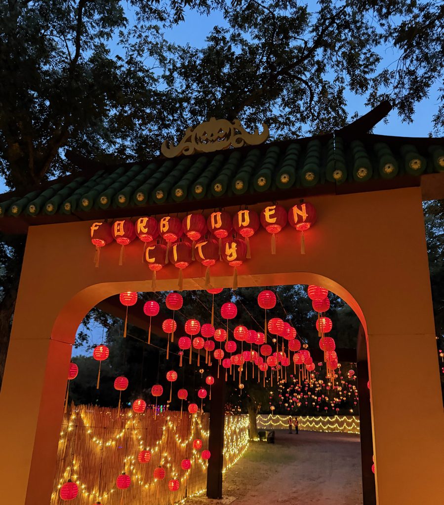 Forbidden City sign at Pumpkin Nights